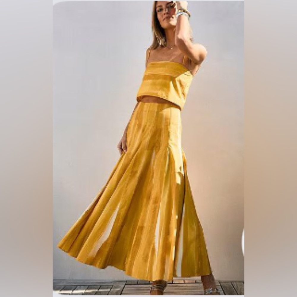 ANTONIO MELANI Mustard A-Line Skirt